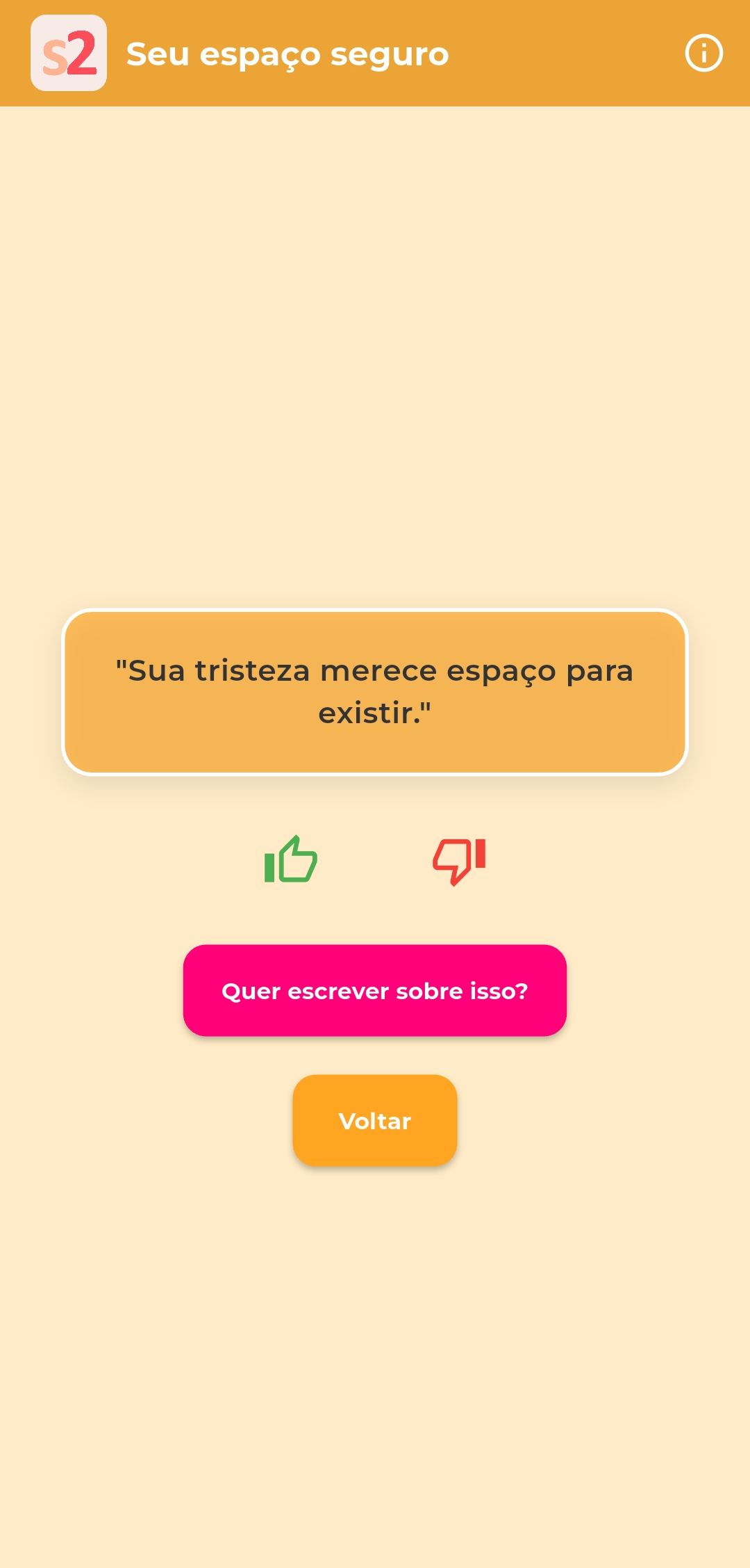 Mensagem de acolhimento